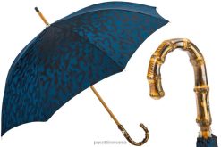 bărbați PASOTTI 142 11780-126 b - umbrelă de camuflaj bleumarin cu mâner din bambus 84BXH146