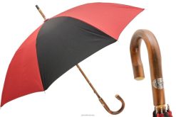 bărbați PASOTTI 142 oxf-4-18 c - umbrelă solidă roșu castaniu și negru 84BXH153