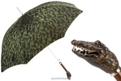 bărbați PASOTTI 478 11780-254 k66 - umbrelă de camuflaj cu mâner de crocodil 84BXH33
