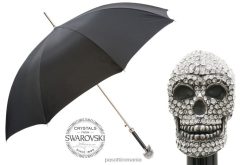bărbați PASOTTI 478 oxf-18 w333tr - umbrelă de lux cu craniu Swarovski 84BXH4