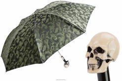 bărbați PASOTTI 64 11780-254 w33os - umbrelă pliabilă cu mâner de craniu de camuflaj 84BXH172
