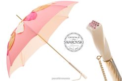 femei PASOTTI 163 sum-3 s7 - frumoasa umbrela roz cu frunze, panza dubla 84BXH517