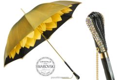 femei PASOTTI 189 21273-6 s8ab - umbrelă de lux cu dalie aurie, pânză dublă 84BXH387