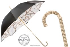 femei PASOTTI 189 58002-9 d35 - umbrela neagra cu lanturi imprimate interior 84BXH502