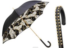 femei PASOTTI 189 5g313-39 h19 - umbrelă neagră cu imprimeu căpăstru, pânză dublă 84BXH449