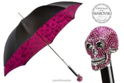 femei PASOTTI 189n 50884-2 w333fu - umbrelă cu craniu Swarovski trandafiri fucsia 84BXH551