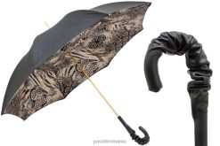 unisex PASOTTI 189 55651-93 a35 - umbrelă cu imprimeu șarpe cu mâner din piele încrețită 84BXH413