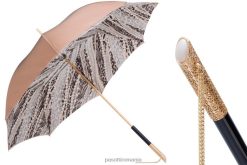 unisex PASOTTI 189 5a003-31 u5 - umbrelă cu imprimeu perle aurii deschis, pânză dublă 84BXH433